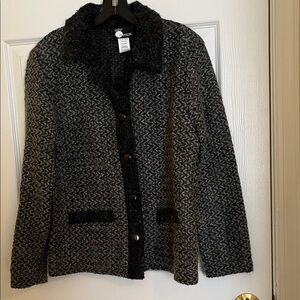 First Option black and gray jacket.